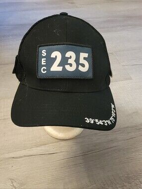 SEC 235 Black Baseball Cap with Front Patch